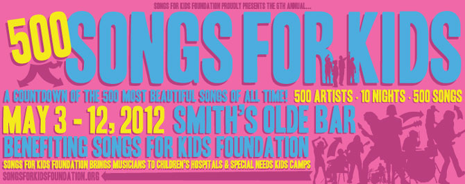 500 Songs For Kids Night Five Announces Lineup! Sonia Leigh, Yacht Rock Schooner, Rick Brantley & More! 500 Songs For Kids Night Five Announces Lineup! Sonia Leigh, Yacht Rock Schooner, Rick Brantley & More!