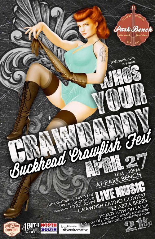 Win Tickets: Buckhead Crawfish Fest @ Park Bench Sat, 4/27 Win Tickets: Buckhead Crawfish Fest @ Park Bench Sat, 4/27
