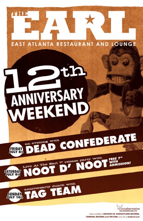 Celebrate The EARL’s 12th Anniversary with Dead Confederate, Noot D’Noot and More! Celebrate The EARL’s 12th Anniversary with Dead Confederate, Noot D’Noot and More!
