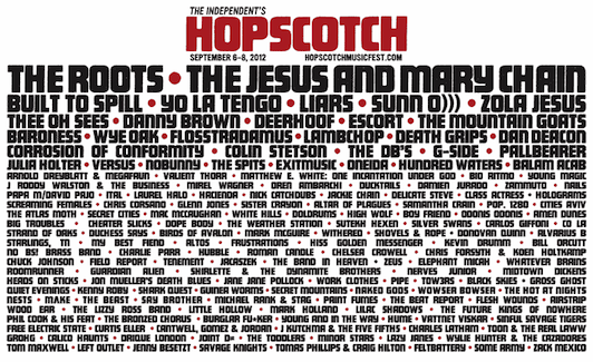 Hopscotch Music Festival Returns To Raleigh Sept. 6-8; Featuring The Roots, The Jesus and Mary Chain, Built to Spill, Yo La Tengo & More! Hopscotch Music Festival Returns To Raleigh Sept. 6-8; Featuring The Roots, The Jesus and Mary Chain, Built to Spill, Yo La Tengo & More!