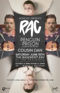 Interview: RAC & Penguin Prison; Playing @ The Basement June 15th! Interview: RAC & Penguin Prison; Playing @ The Basement June 15th!