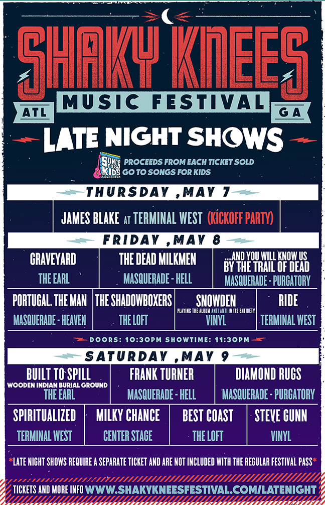 Shaky Knees Announces Late Night Shows